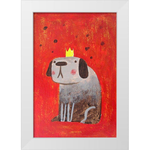 Little King White Modern Wood Framed Art Print by Filiuta, Robert