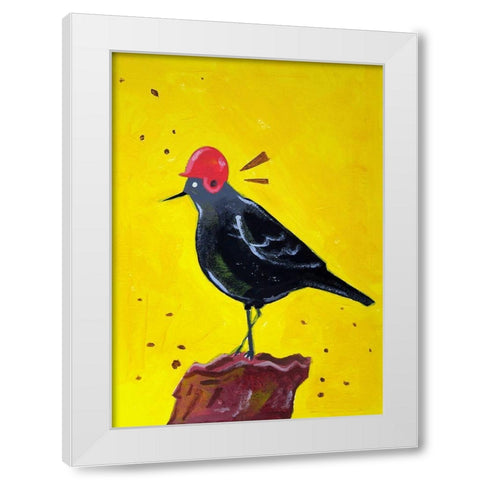 Messenger Bird No. 3 White Modern Wood Framed Art Print by Filiuta, Robert