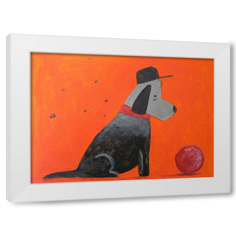 Red Ball White Modern Wood Framed Art Print by Filiuta, Robert