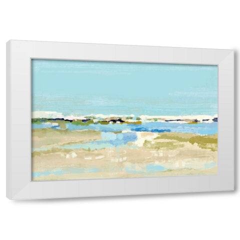 Serenity At Sea White Modern Wood Framed Art Print by Finn, Tina