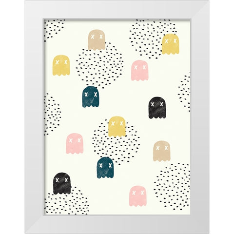 Dead Ghosts White Modern Wood Framed Art Print by Farkas, Robert