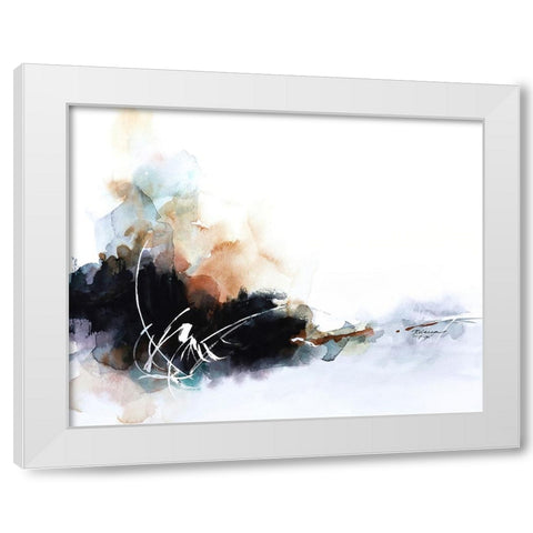Flash of White White Modern Wood Framed Art Print by Fox, Rebecca
