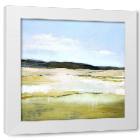 Hillside White Modern Wood Framed Art Print by Fox, Rebecca