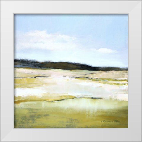 Hillside White Modern Wood Framed Art Print by Fox, Rebecca