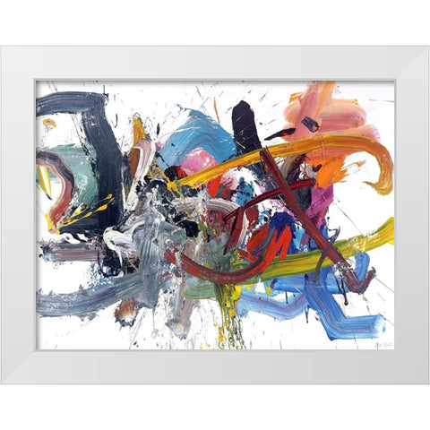 Flash of Thought White Modern Wood Framed Art Print by Fai, Fong