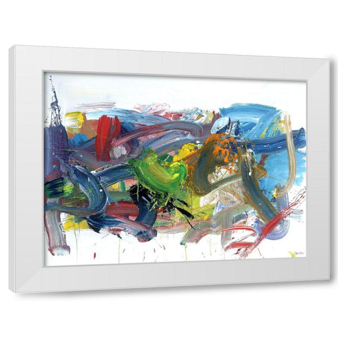 Harmony Of Nature White Modern Wood Framed Art Print by Fai, Fong