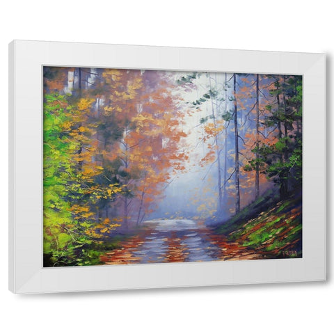 Autumn Forest White Modern Wood Framed Art Print by Gercken, Graham