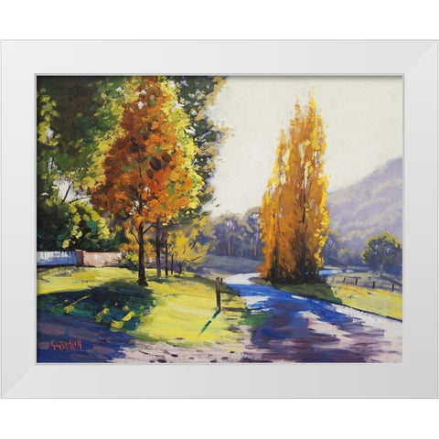 Autumn Light White Modern Wood Framed Art Print by Gercken, Graham