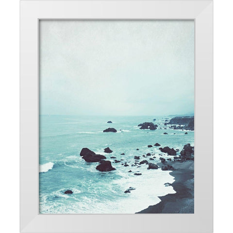 Dusk at the Sea White Modern Wood Framed Art Print by Grainne, Lupen