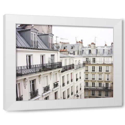 Montmartre White Modern Wood Framed Art Print by Grainne, Lupen