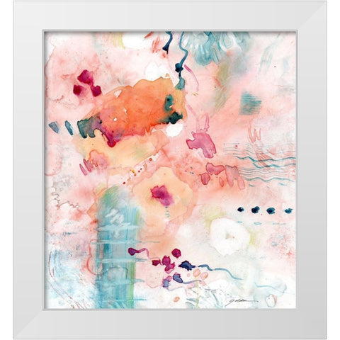 Emergence White Modern Wood Framed Art Print by Golden, Sheila