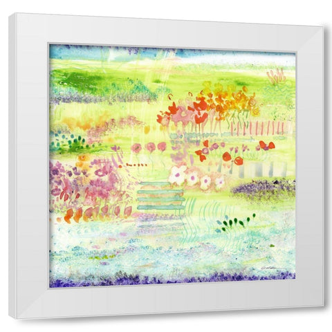 Garden by the Sea White Modern Wood Framed Art Print by Golden, Sheila