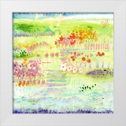 Garden by the Sea White Modern Wood Framed Art Print by Golden, Sheila