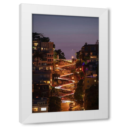Lombard Street 2 White Modern Wood Framed Art Print by Getty, Bruce
