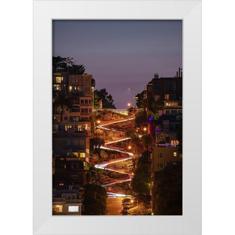 Lombard Street 2 White Modern Wood Framed Art Print by Getty, Bruce