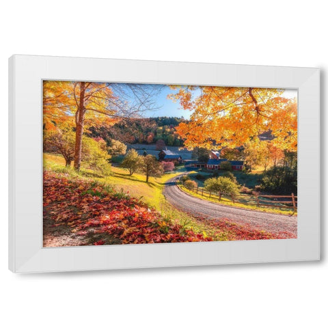 Sleepy Hollow Ranch, Vermont White Modern Wood Framed Art Print by Getty, Bruce