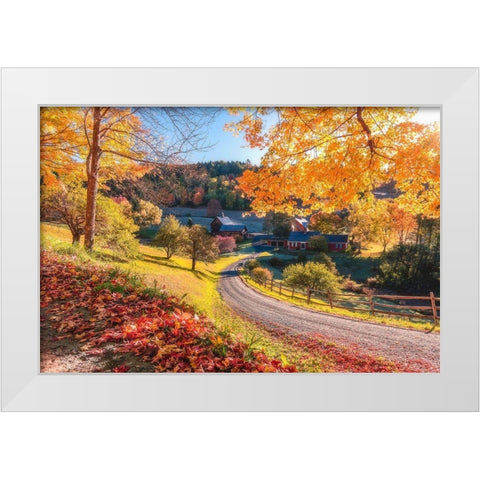 Sleepy Hollow Ranch, Vermont White Modern Wood Framed Art Print by Getty, Bruce