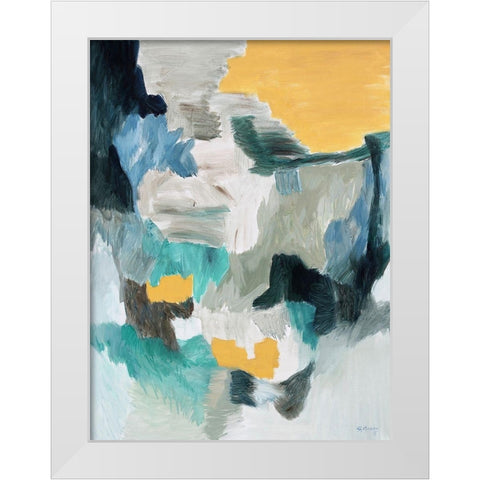Far Away White Modern Wood Framed Art Print by Gocan, Simona