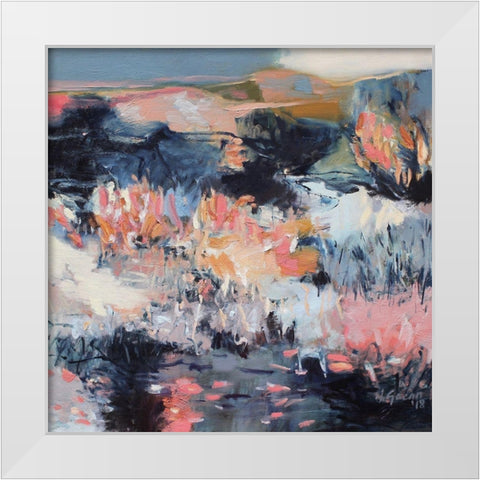 Deep Waters White Modern Wood Framed Art Print by Gocan, Simona