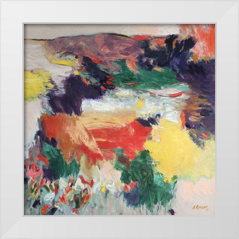 Coral Hills White Modern Wood Framed Art Print by Gocan, Simona