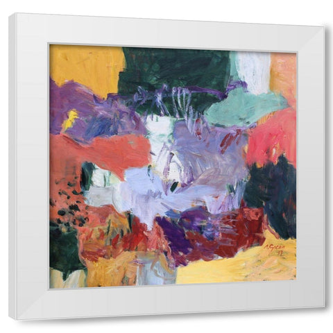 White Fence White Modern Wood Framed Art Print by Gocan, Simona
