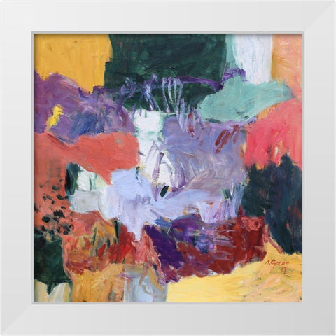 White Fence White Modern Wood Framed Art Print by Gocan, Simona