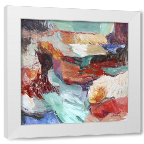 Mountain Lake White Modern Wood Framed Art Print by Gocan, Simona