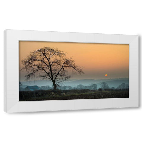 Morning Sun White Modern Wood Framed Art Print by Goncalves, Adelino