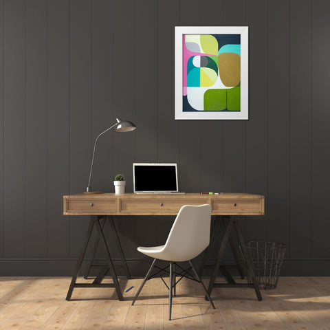 Journey White Modern Wood Framed Art Print by Griese, Marion