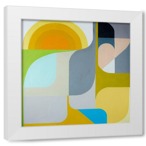 The Sun Does Shine White Modern Wood Framed Art Print by Griese, Marion