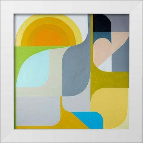 The Sun Does Shine White Modern Wood Framed Art Print by Griese, Marion