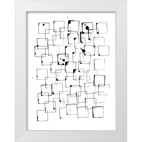Building Blocks White Modern Wood Framed Art Print by Greenberg, Ilana