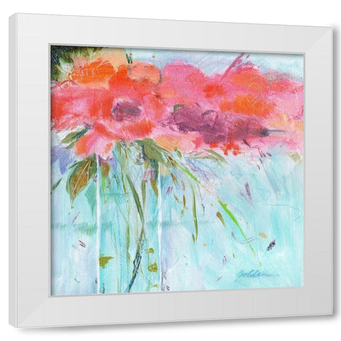 Heart Bouquet Composition White Modern Wood Framed Art Print by Golden, Sheila