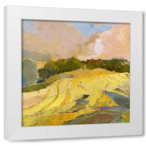 Overcast Farm Day White Modern Wood Framed Art Print by Gordon, Toby