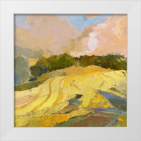 Overcast Farm Day White Modern Wood Framed Art Print by Gordon, Toby