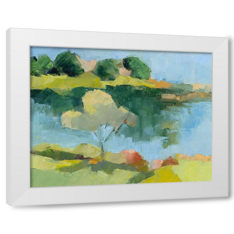 Cape Neddick White Modern Wood Framed Art Print by Gordon, Toby