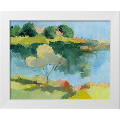Cape Neddick White Modern Wood Framed Art Print by Gordon, Toby