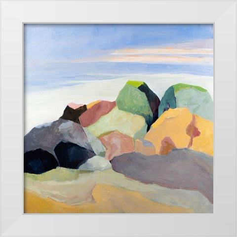 Rockscape White Modern Wood Framed Art Print by Gordon, Toby