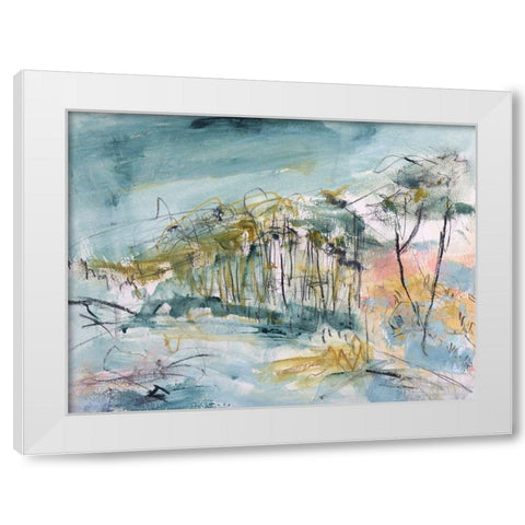 Black Sands on The Road From Haast White Modern Wood Framed Art Print by Gordon, Ann