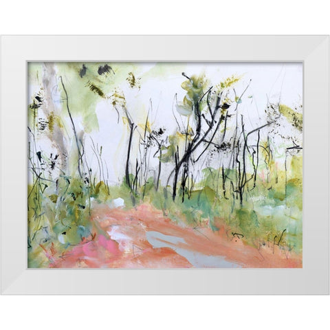 Fire Trail Through Loftus Ridge White Modern Wood Framed Art Print by Gordon, Ann