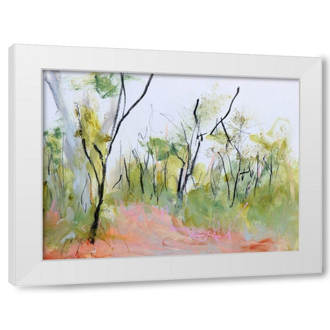 Loop Trail Through Swamp Oak Woodland White Modern Wood Framed Art Print by Gordon, Ann