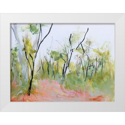 Loop Trail Through Swamp Oak Woodland White Modern Wood Framed Art Print by Gordon, Ann