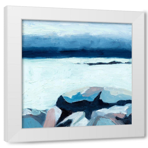0.25 White Modern Wood Framed Art Print by Gordon, Toby