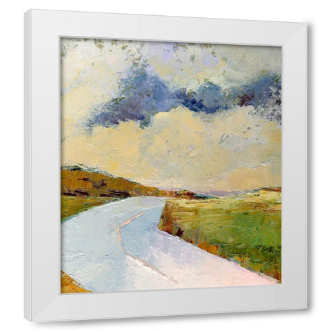 One Cloud-One Road White Modern Wood Framed Art Print by Gordon, Toby
