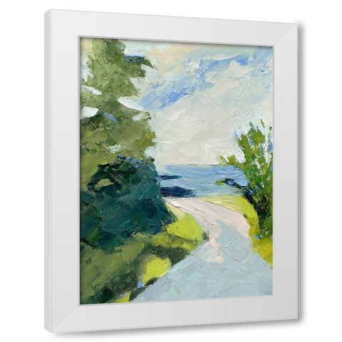 Rounding The Bend White Modern Wood Framed Art Print by Gordon, Toby