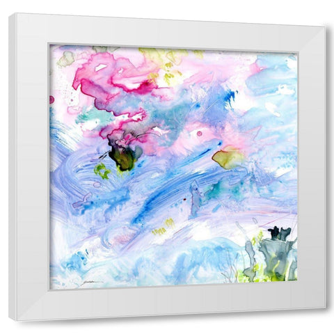 Violet Waters White Modern Wood Framed Art Print by Golden, Sheila