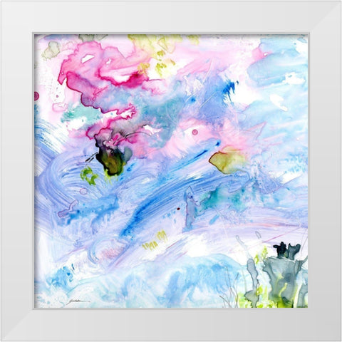 Violet Waters White Modern Wood Framed Art Print by Golden, Sheila