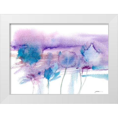 Wind Impressions White Modern Wood Framed Art Print by Golden, Sheila