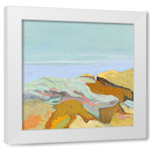 Where Sea Meets Sky White Modern Wood Framed Art Print by Gordon, Toby