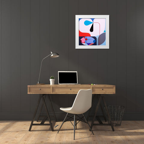 Crescendo White Modern Wood Framed Art Print by Griese, Marion